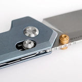 Vosteed Parallel Crossbar Lock Knife - Blue Titanium Handle With S35VN Reverse Tanto Blade EDC Ready by Vosteed