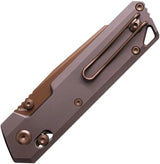 Vosteed Parallel Crossbar Lock Dune Knife - Copper Finish S35VN Blade Titanium Handle For EDC Enthusiasts by Vosteed