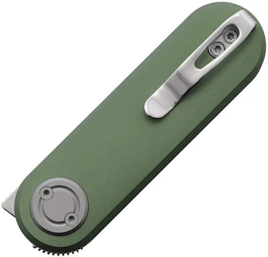 Vosteed Corgi-V Vanchor Lock Knife - Green Aluminum Handle 2.38 Inch Blade 14C28N Sandvik EDC Ready by Vosteed