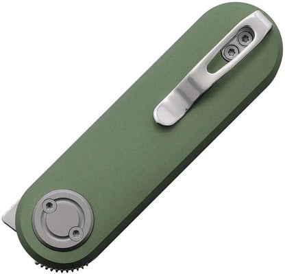 Vosteed Corgi-V Vanchor Lock Knife - Green Aluminum Handle 2.38 Inch Blade 14C28N Sandvik EDC Ready by Vosteed