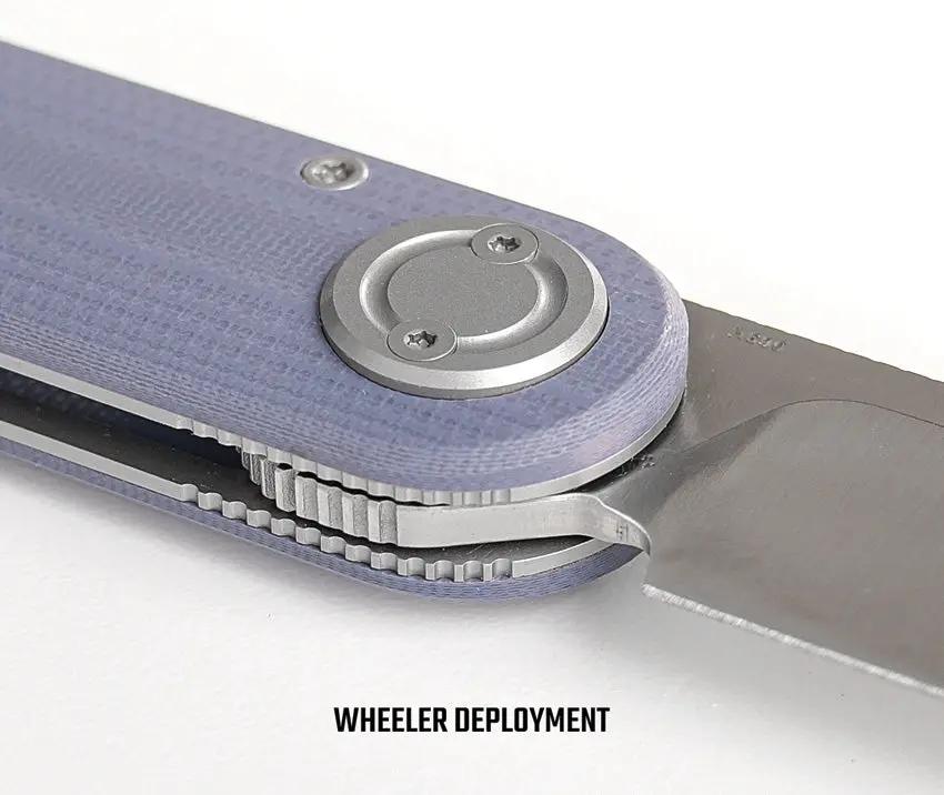 Vosteed Corgi Vanchor Lock Knife - Blue G10 Handle 3-Inch N690 Drop Point Blade With Pouch Included by Vosteed