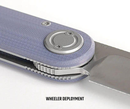 Vosteed Corgi Vanchor Lock Knife - Blue G10 Handle 3-Inch N690 Drop Point Blade With Pouch Included by Vosteed