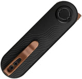 Vosteed Corgi V Vanchor Lock Knife Copper Dune Blade With Lightweight Black Aluminum Handle For EDC by Vosteed