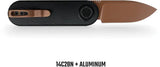 Vosteed Corgi V Vanchor Lock Knife Copper Dune Blade With Lightweight Black Aluminum Handle For EDC by Vosteed