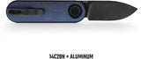 Vosteed Corgi V Vanchor Lock Knife Alu Blue Slate Blue Textured Handle 14C28N Blade EDC Pocket Tool - Secure Vanchor Lock by Vosteed