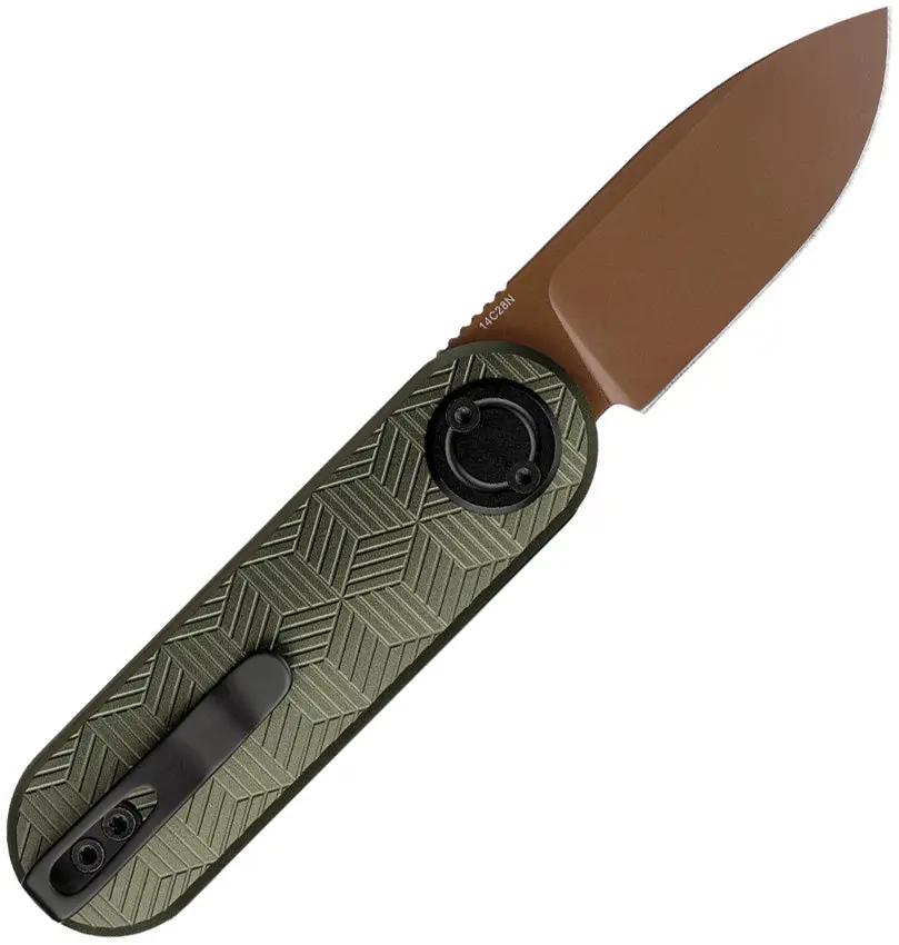 Vosteed CorgiV Vanchor Lock Aluminum Green EDC Knife A3724 - Lightweight Precision For Everyday Carry Enthusiasts by Vosteed