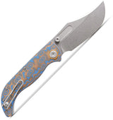 Vosteed Naga Top Linerlock Knife - Ocean Micarta Handle, S35VN Blade For EDC Enthusiasts by Vosteed