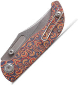 Vosteed Naga Top Linerlock EDC Knife - Raindrop Micarta Handle and S35VN Clip Point Blade by Vosteed