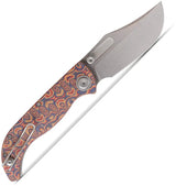 Vosteed Naga Top Linerlock EDC Knife - Raindrop Micarta Handle and S35VN Clip Point Blade by Vosteed
