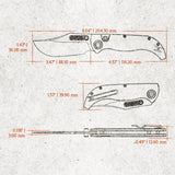 Vosteed Naga Top Linerlock EDC Knife - Raindrop Micarta Handle and S35VN Clip Point Blade by Vosteed