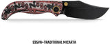 Vosteed Naga Top Linerlock Micarta EDC Knife - 3.5 Inch S35VN Blade For Everyday Carry Enthusiasts by Vosteed