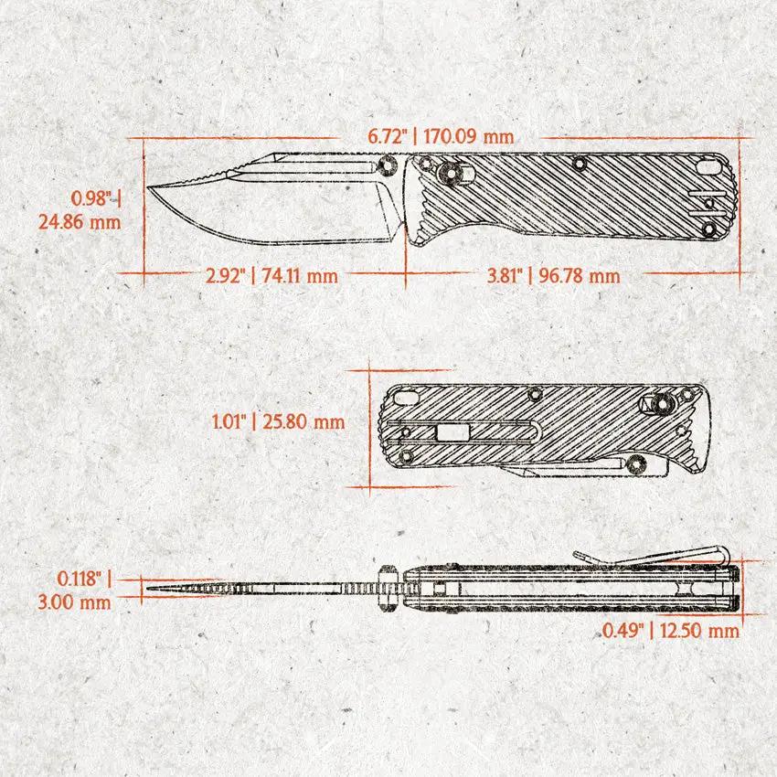 Vosteed Vombat Crossbar Lock Knife - M390 Blade And Gray Aluminum Handle For EDC Enthusiasts by Vosteed