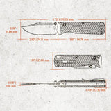 Vosteed Vombat Crossbar Lock Knife - M390 Blade And Gray Aluminum Handle For EDC Enthusiasts by Vosteed