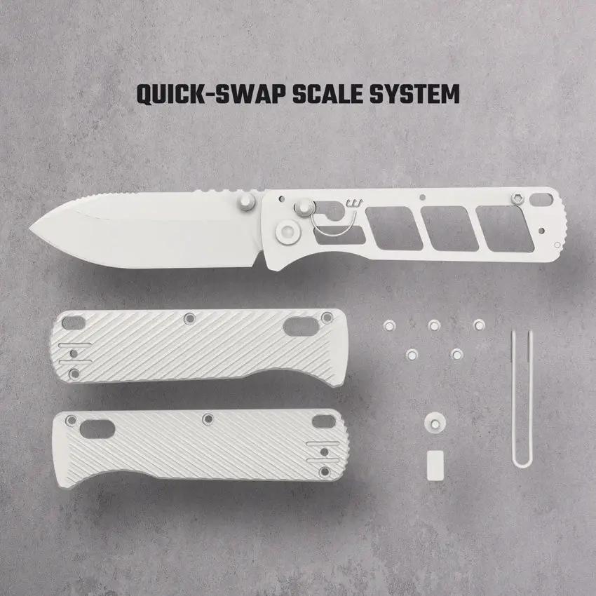 Vosteed Vombat Crossbar Lock Knife - M390 Blade And Gray Aluminum Handle For EDC Enthusiasts by Vosteed