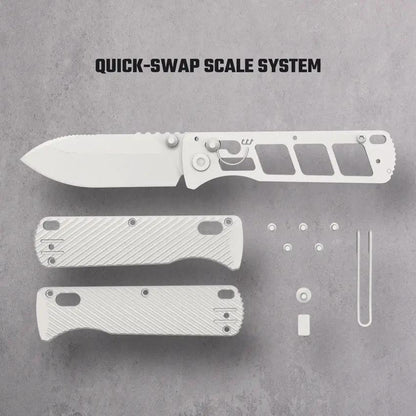 Vosteed Vombat Crossbar Lock Knife - M390 Blade And Gray Aluminum Handle For EDC Enthusiasts by Vosteed