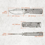 Vosteed Vombat Crossbar Lock Olive Knife With M390 Blade And Quick Swap Scales - Premium EDC Locking Knife by Vosteed