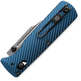 Vosteed Vombat Crossbar Lock Folding Knife Blue Aluminum Handle With M390 Bowie Blade For EDC Enthusiasts by Vosteed