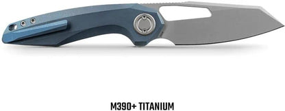Vosteed Thunderbeast Vanchor Lock Ti A4303 EDC Knife - Blue Titanium Handle With M390 Blade by Vosteed