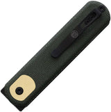 Vosteed Corgi Trek Lock Knife Green Micarta Handle - 3In Blade For EDC Enthusiasts by Vosteed