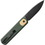 Vosteed Corgi Trek Lock Knife Green Micarta Handle - 3In Blade For EDC Enthusiasts by Vosteed