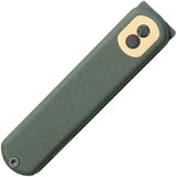 Vosteed Corgi Trek Lock Knife Green Micarta Handle - 3In Blade For EDC Enthusiasts by Vosteed