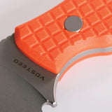 Vosteed Mink Fixed Blade Knife - Nitro-V Bead-Blast Blade With Orange G10 Handle For EDC Enthusiasts by Vosteed
