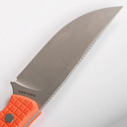 Vosteed Mink Fixed Blade Knife - Nitro-V Bead-Blast Blade With Orange G10 Handle For EDC Enthusiasts by Vosteed
