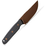 Vosteed Mink Fixed Blade D0106 - Full Tang Micarta Handle Copper Dune Finish For Everyday Carry by Vosteed