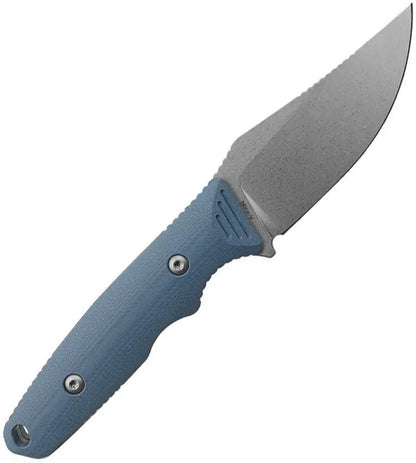 Vosteed H Back Fixed Blade Knife With Nitro V Steel 3 Inch Clip Point Blue G10 Handle For Outdoor EDC Enthusiasts by Vosteed