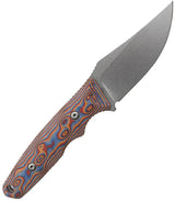 Vosteed H Back Fixed Blade Knife - Copper Rain Micarta Handle For Secure EDC Grip In Any Weather by Vosteed