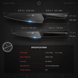 Vosteed Hackney Knife Set HKST7C02 Black Titanium Coated High Carbon Steel Blades With Full Tang G10 Handles For Chefs by Vosteed