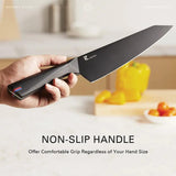 Vosteed Hackney Knife Set HKST7C02 Black Titanium Coated High Carbon Steel Blades With Full Tang G10 Handles For Chefs by Vosteed