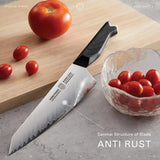 Vosteed Morgan 8 Inch Chef Knife - 9Cr18MoV Steel Blade With Full Tang Ergonomic Black G10 Handle For Home Cooks by Vosteed