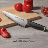Vosteed Morgan 8 Inch Chef Knife - 9Cr18MoV Steel Blade With Full Tang Ergonomic Black G10 Handle For Home Cooks by Vosteed