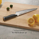 Vosteed Morgan 8 Inch Chef Knife - 9Cr18MoV Steel Blade With Full Tang Ergonomic Black G10 Handle For Home Cooks by Vosteed