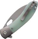 Vosteed Nightshade Linerlock Knife Jade G10 Handle Elmax Satin Blade Titanium Bolsters - For EDC Enthusiasts by Vosteed