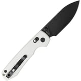 Vosteed Raccoon Crossbar Lock Knife - White G10 Handle With 3.25in 14C28N Sandvik Drop Point Blade For EDC by Vosteed