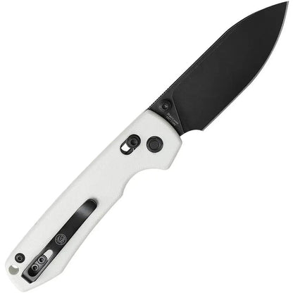 Vosteed Raccoon Crossbar Lock Knife - White G10 Handle With 3.25in 14C28N Sandvik Drop Point Blade For EDC by Vosteed