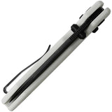 Vosteed Raccoon Crossbar Lock Knife - White G10 Handle With 3.25in 14C28N Sandvik Drop Point Blade For EDC by Vosteed