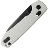 Vosteed Raccoon Crossbar Lock Knife - White G10 Handle With 3.25in 14C28N Sandvik Drop Point Blade For EDC by Vosteed