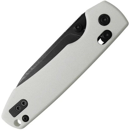 Vosteed Raccoon Crossbar Lock Knife - White G10 Handle With 3.25in 14C28N Sandvik Drop Point Blade For EDC by Vosteed