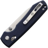 Vosteed Raccoon Crossbar Lock Knife - Premium 14C28N Blade With Blue Canvas Micarta Handle For EDC by Vosteed