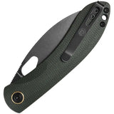 Vosteed Nightshade NSTH32NPMN - Nitro V Blade Green Canvas Micarta Handle Compact EDC Knife by Vosteed