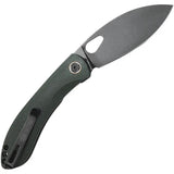 Vosteed Nightshade NSTH32NPMN - Nitro V Blade Green Canvas Micarta Handle Compact EDC Knife by Vosteed