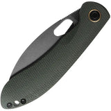 Vosteed Nightshade NSTH32NPMN - Nitro V Blade Green Canvas Micarta Handle Compact EDC Knife by Vosteed