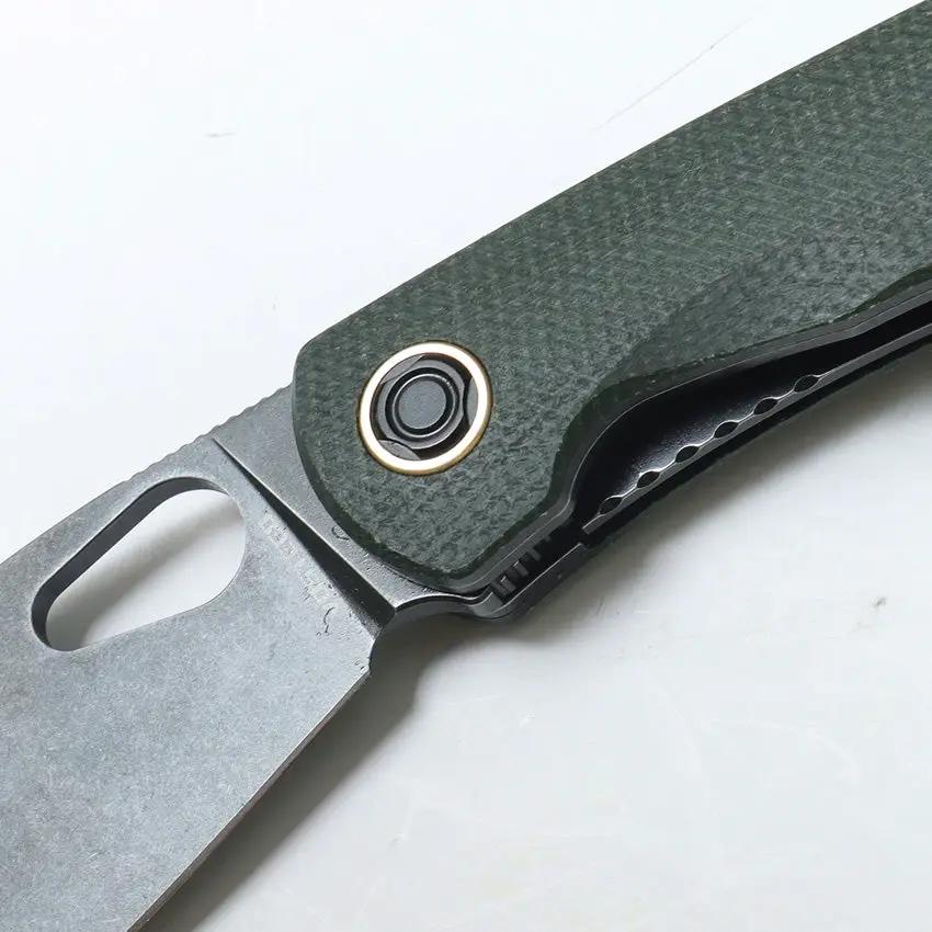 Vosteed Nightshade NSTH32NPMN - Nitro V Blade Green Canvas Micarta Handle Compact EDC Knife by Vosteed