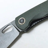 Vosteed Nightshade NSTH32NPMN - Nitro V Blade Green Canvas Micarta Handle Compact EDC Knife by Vosteed
