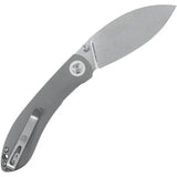 Vosteed Nightshade TS Linerlock Knife - Nitro-V Blade with Stonewashed Finish and Gray G10 Handle by Vosteed