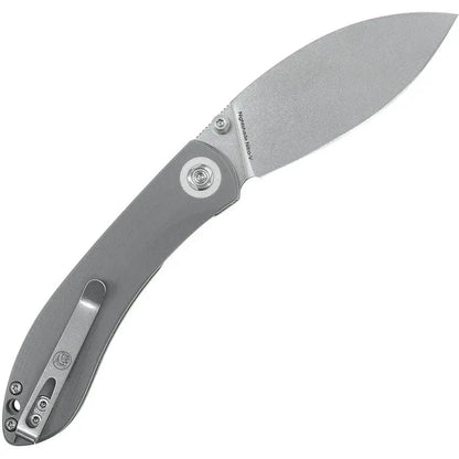 Vosteed Nightshade TS Linerlock Knife - Nitro-V Blade with Stonewashed Finish and Gray G10 Handle by Vosteed