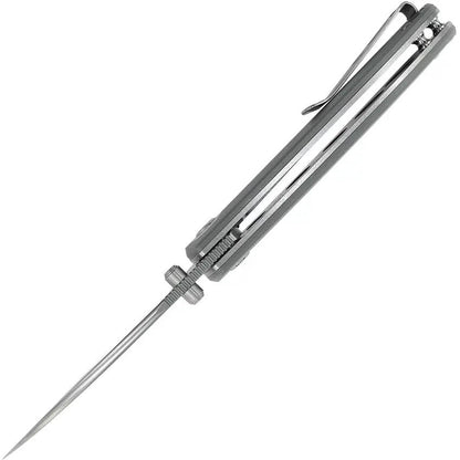 Vosteed Nightshade TS Linerlock Knife - Nitro-V Blade with Stonewashed Finish and Gray G10 Handle by Vosteed